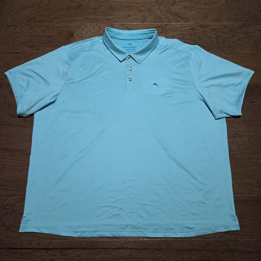Tommy Bahama Golf Shirt Polo San Raphael IslandZone 3XLB Blue Polyester - Picture 1 of 7